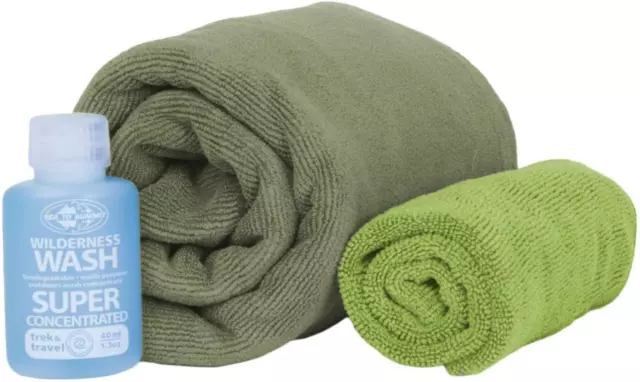 Sea to Summit Tek Handtuchwaschset Medium Eukalyptusgrün ATTKITMEG