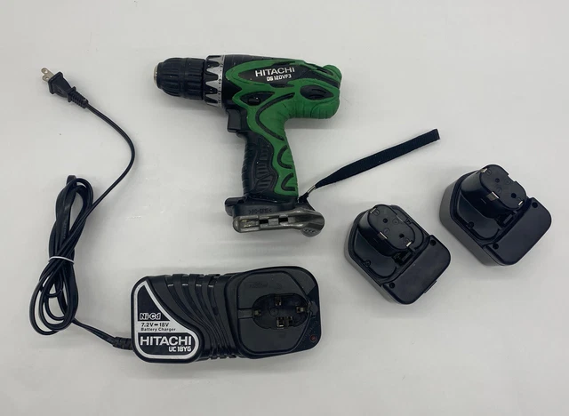 Hitachi DS18DVF3 18V 1/2” Driver Drill w/ 2 Batteries, charger and Case. Tested