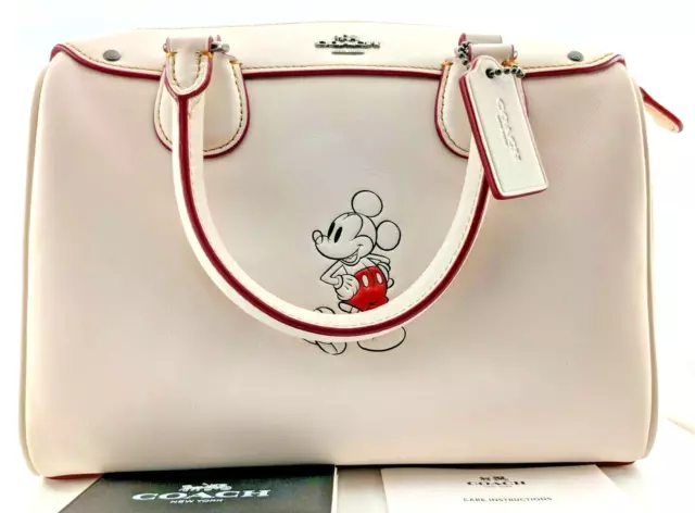 Coach X Disney F59371 Mickey Mouse Bennett Mini Shoulder Bag CHALK New w/ Tags