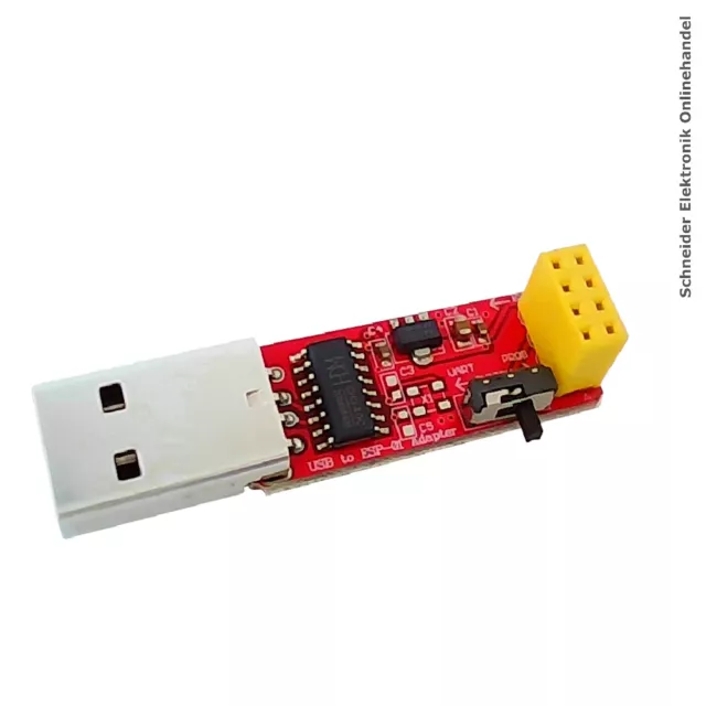 1 - 5 x ESP-01 / ESP-01S USB-Programmer mit Schalter Modul ESP8266 ESP01 UART 2