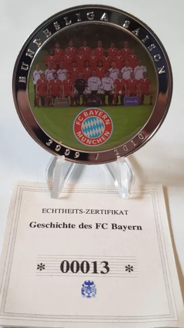 XXL-Medaille FC Bayern München Saison 2009/2010 50 mm PP Proof