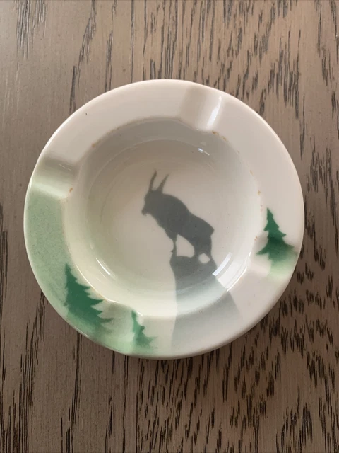 Railroad-Great Northern Ry. Glory Of The West Ashtray W/Goat Bottom Marked