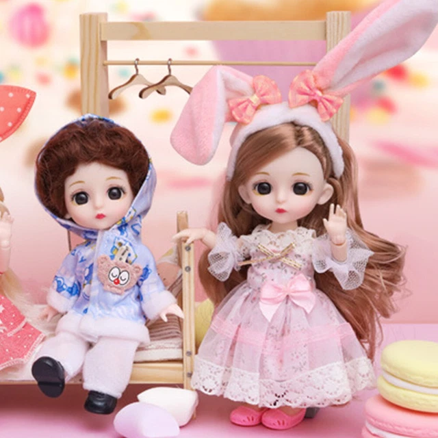 16cm Pretend Play Gift Home Cute Dress Up Simulated Mini Doll For Girl Kids Toy