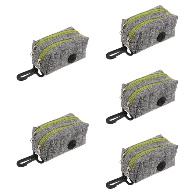 5x con cremallera viajes portabolsas para perro dispensador de bolsas de heces