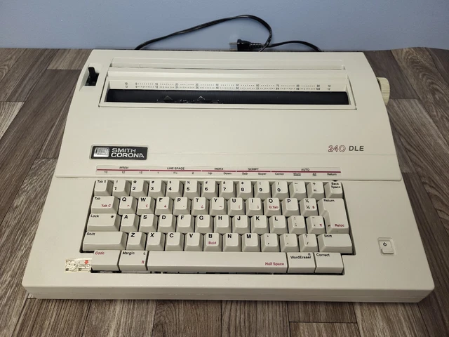 Smith Corona 240 DLE Portable Electric Typewriter, Works Great