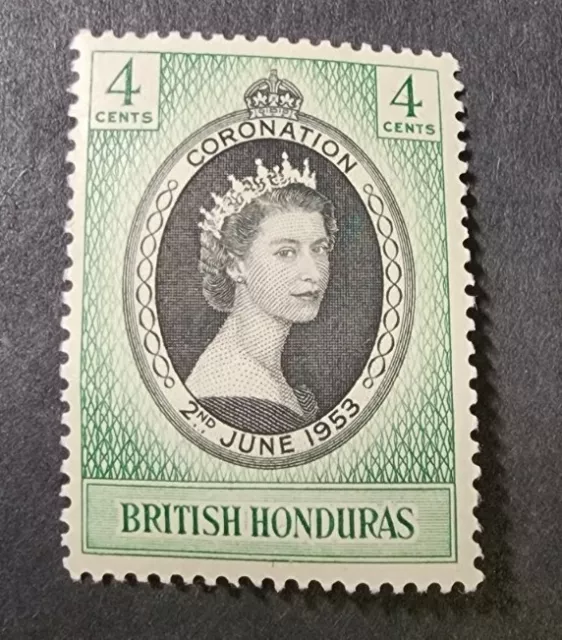 British Honduras 1953   Coronation 4c    Mint   Hinged   G8