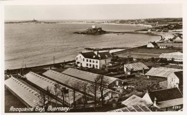 Real Photographic Postcard Of Rocquaine Bay, Guernsey, Channel Islands