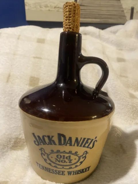 Vintage Jack Daniels Old No. 7 Stoneware Whiskey Jug Tennessee Whiskey 10 Inch