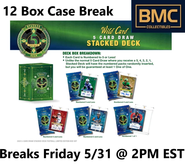 MYLES MURPHY 2023 Wild Card Stack Deck Football 1x Hobby Case Break