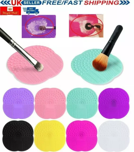 Make Up Brush Gel Cleaning Silicone Washing Mat Scrubber Foundation Cleaner Pad