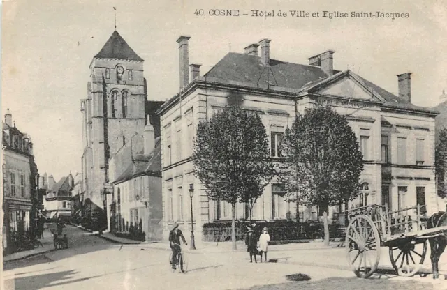 COSNE - Hôtel de ville et église St-Jacques