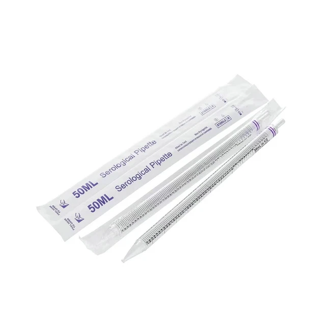 Serological Pipette - Blue Striped, Individually Wrapped (50ml - 25pcs)
