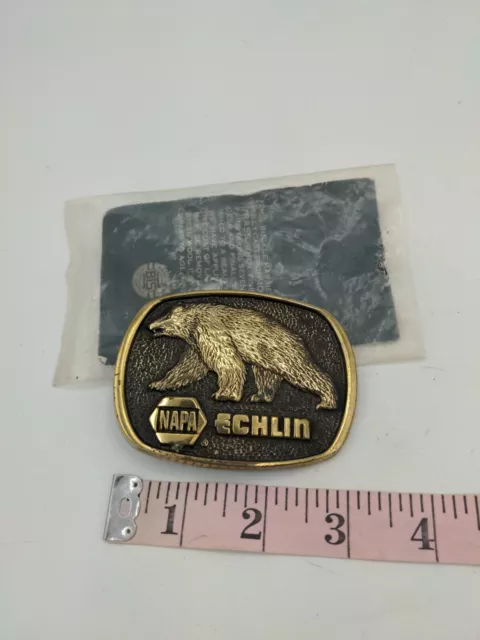 Vintage NAPA Echlin Grizzly Bear Belt Buckle Made in U.S.A.
