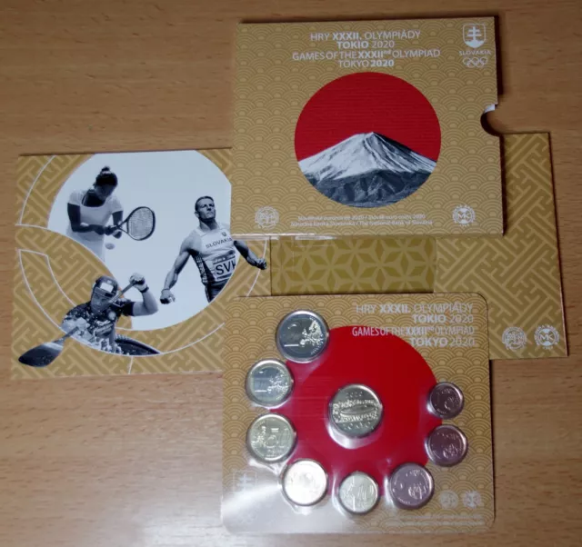 Slowakei - Offizieller Euro Kursmünzensatz 2020 - Olympische Spiele Tokyo - KMS