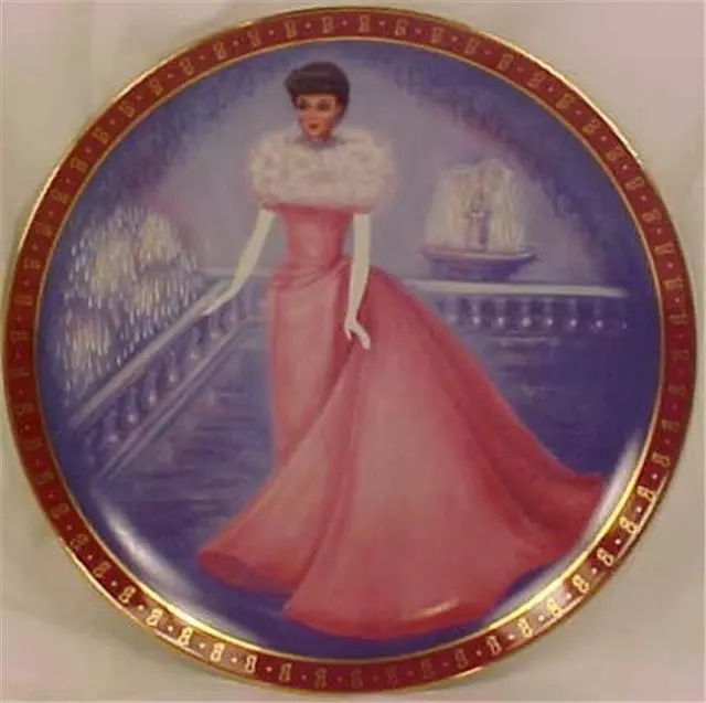 Barbie Enchanted Evening Collector Plate Danbury Mint Susie Morton No Box Papers