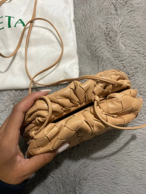 Bottega veneta sales mini pouch almond