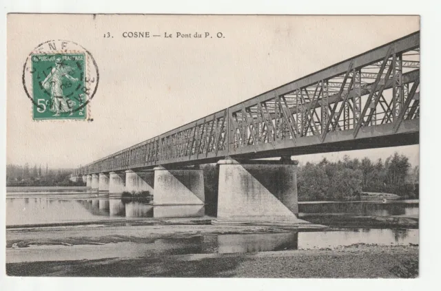 COSNE SUR LOIRE - Nievre - CPA 58 - the bridge du P.O.