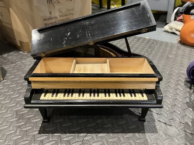 Vintage Black Piano Music Box