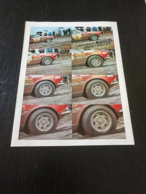 1971 Cinturato Pirelli Vince Rally Pneumatico Pubblicita Epoca Vintage Ad