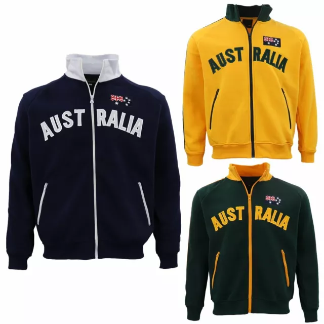 Adult Baseball Zip Up Jacket Australian Australia Day Souvenir Jumper Sweatshirt