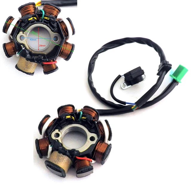 1X 8 POLES DC Ignition Stator Coil Generator For Chinese Moped