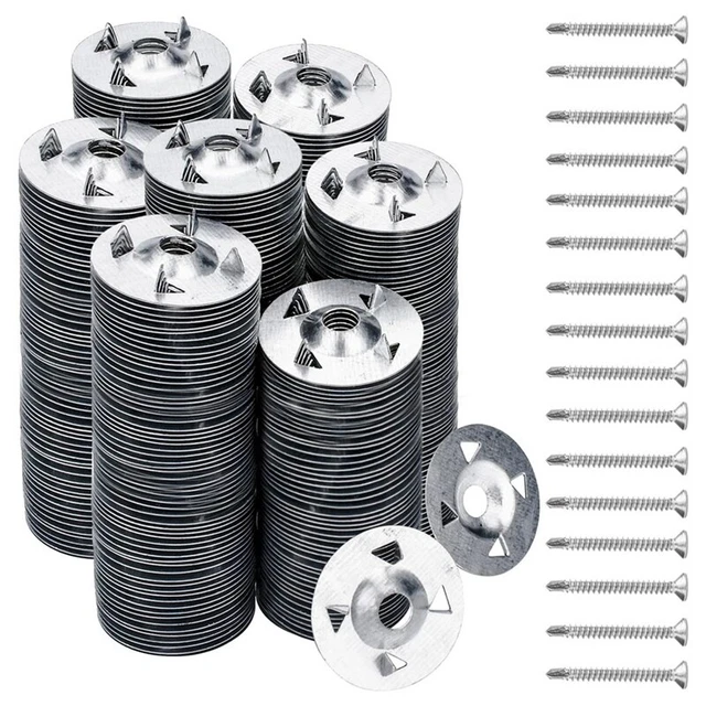 SRunDe 24Pièces Anneaux de Fixation à Ressort de 50mm/60mm Ressort Clip De Retenue Anneau Fermoir pour lampe LED Encastrable GU10/MR16 Downlight Spot Ampoule Support Anneau Luminaires
