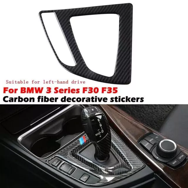 Carbon Fiber Interior Gear Shift Panel Cover Decal Trim For BMW 3 4 F32 F30 F34