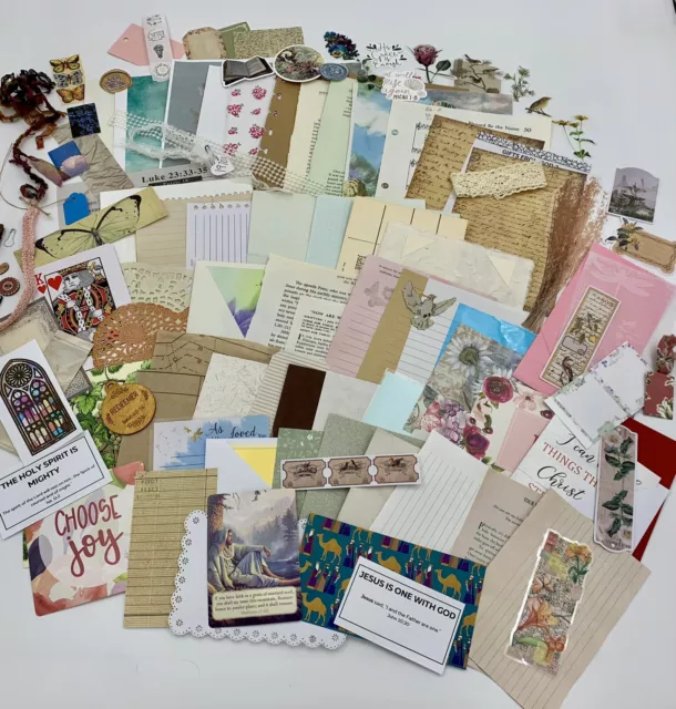 Bible Junk Journal/Scrapbook Kit - Ephemera-Papers-Stickers-Paper Crafting