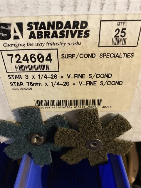 standard abrasives star 3 x 1/4-20 Very Fine s/conditioning 724604