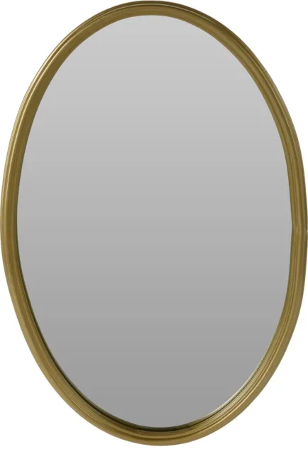 Spiegel Wandspiegel Badspiegel Garderobe Deko Oval Goldfarben 32x48cm A170