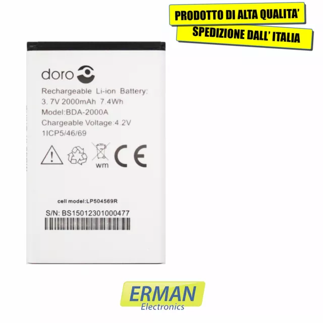 Batteria Per Cellulare Doro Bda-2000A 8031 8031C 8030 825 822 Liberto 825 824