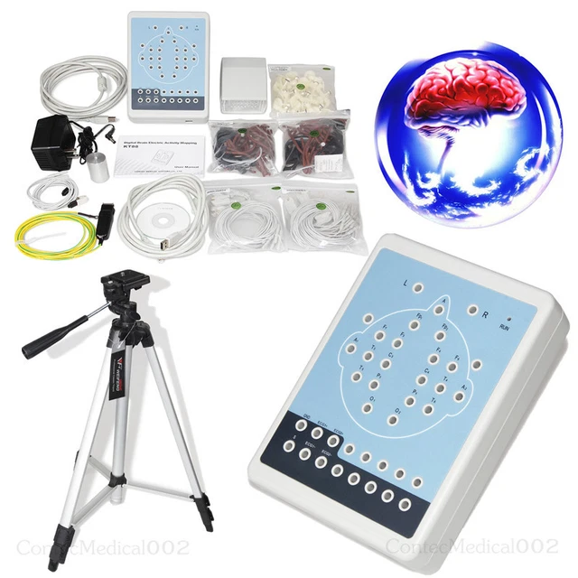 DIGITAL BRAIN ELECTRIC Activity Mapping EEG machine System + Tripods 16 ...