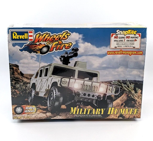 REVELL Wheels of Fire MILITARY HUMVEE Model Kit 1:25 Scale SnapTite 85-1909 REVELL Wheels of Fire MILITARY HUMVEE Model Kit 1:25 Scale SnapTite 85-1909