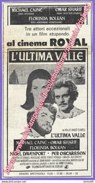 672  Ritaglio Clipping   FILM : L'Ultima Valle   OMAR SHARIF - FLORINDA BOLKAN +