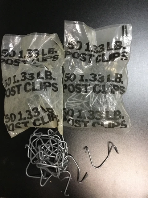 100 pack Galvanized T-Post Fence Clips