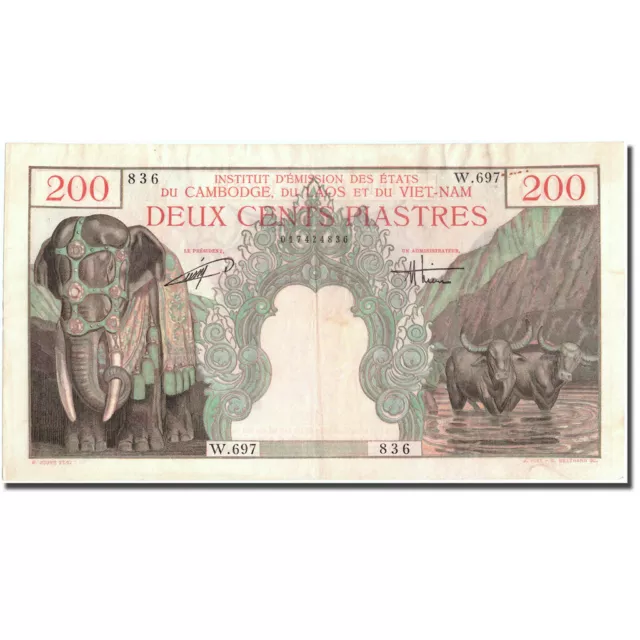[#215379] Billet, FRENCH INDO-CHINA, 200 Piastres = 200 Dong, Undated (1953), KM
