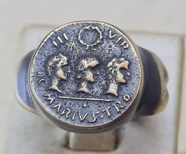 fase  ring Roman Style Handmade Bronze Ancient Vintage Antique Look Spqr Legio