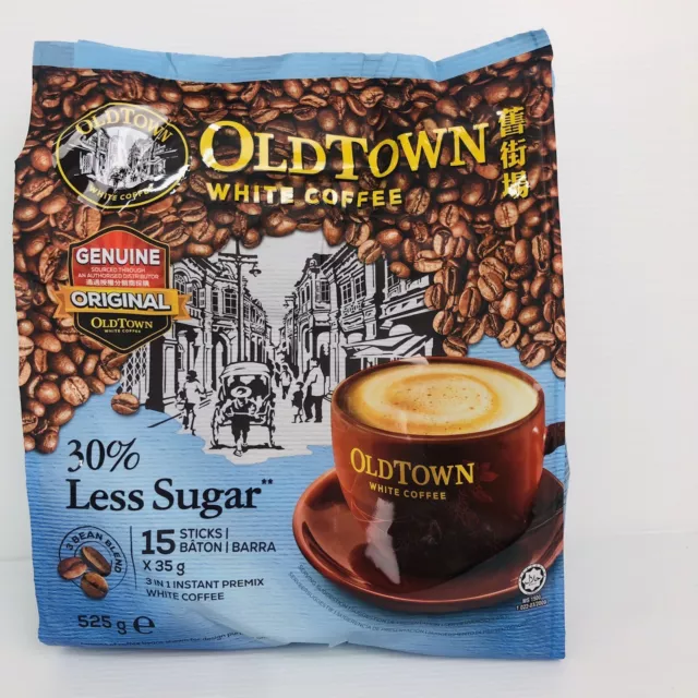 Old Town White Coffee 30% Less Sugar 35G x 15 Instant Sachet Aus Stock Free Ship