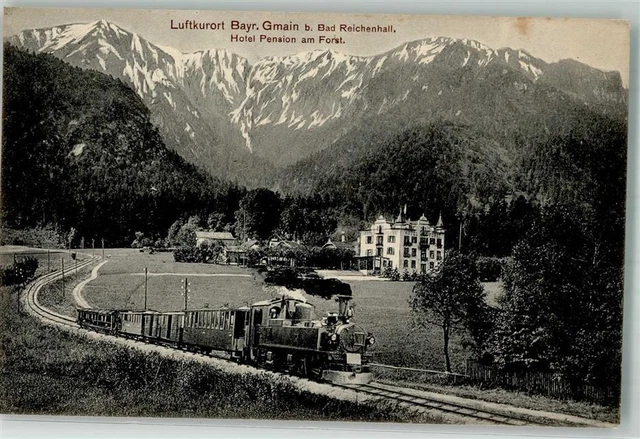13525863 - 8232 Bayerisch Gmain Hotel am Forst Dampfpersonenzug  1914