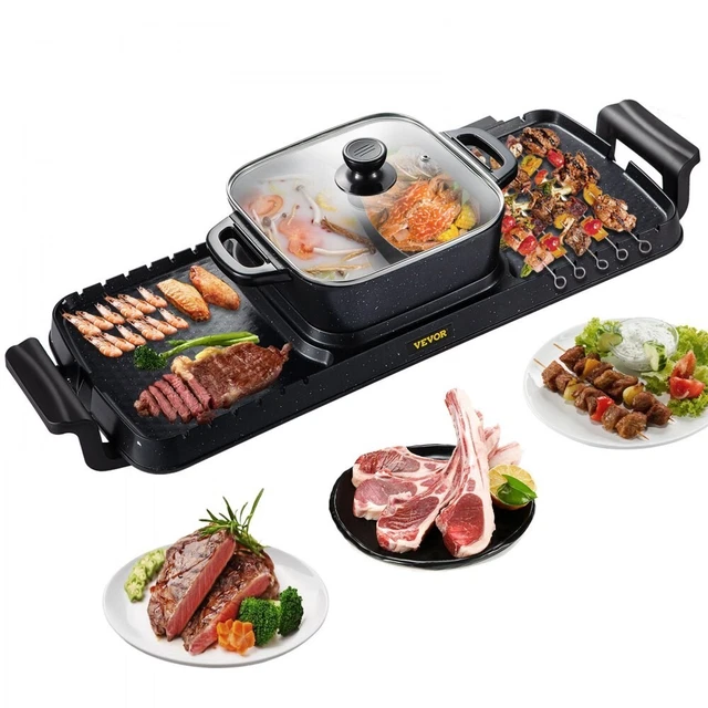 Grill électrique Hot Pot - HURRISE - Multifonctionnel - 5 Températures
