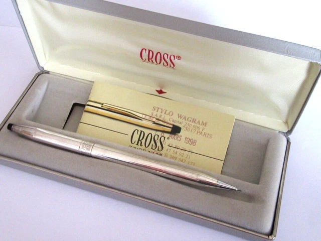 Stylo Porte-Mines Parker Sonnet En Argent Massif 925 - Modèle Prestige à Finition Chevrons - Occasion