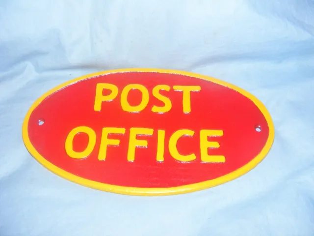 Post Office Sign Cast Iron Advertising Garage Man Cave Wall Sign