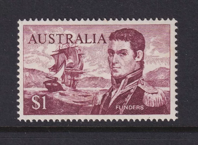 AUSTRALIA.... 1966 Navigators 10/- Flinders perf variation 15x14  muh