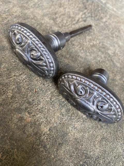 Lot De 5 Poignées De Porte Anciennes En Laiton – Style Louis XV / Néoclassique