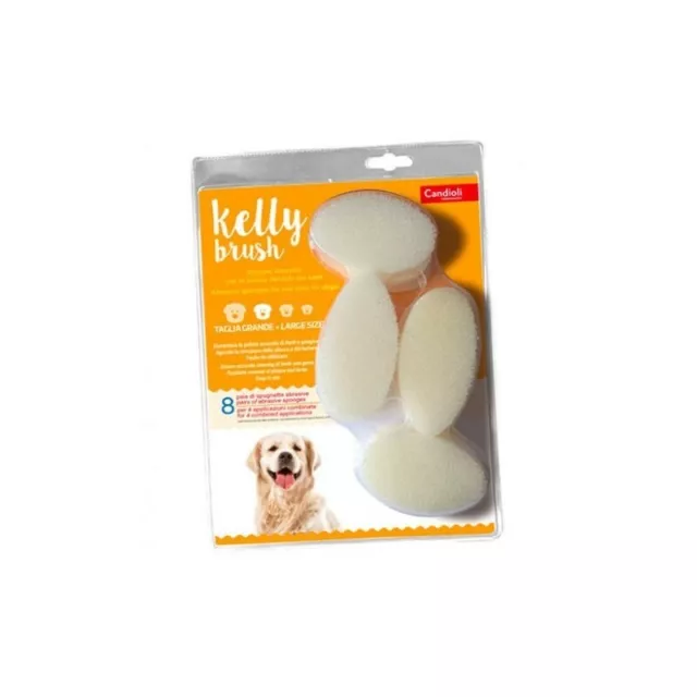 CANDIOLI Kelly Brush - 8 pads for oral hygiene of large dogs