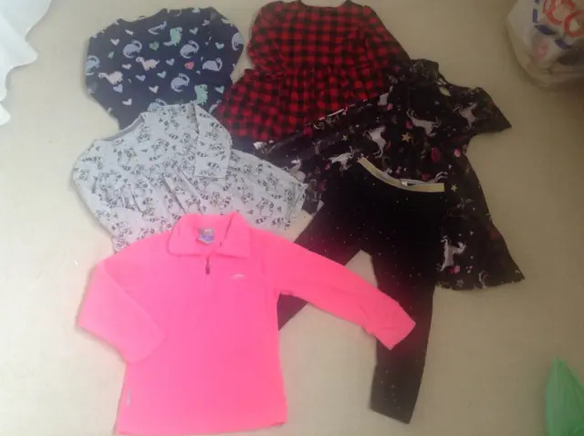 Bundle Girls Clothes 6 Items Age 3-4 Years Trespass,M &Co,Nutmeg,George Ect
