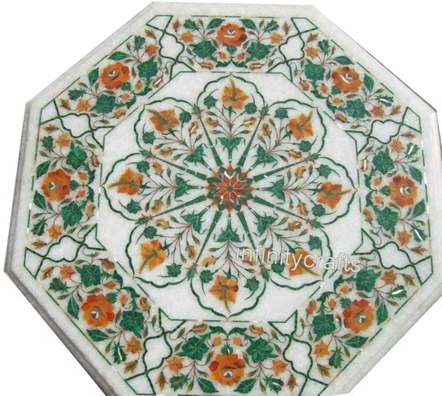 Inlaid with Natural Stone Coffee Table Top Octagon Marble Living Room table