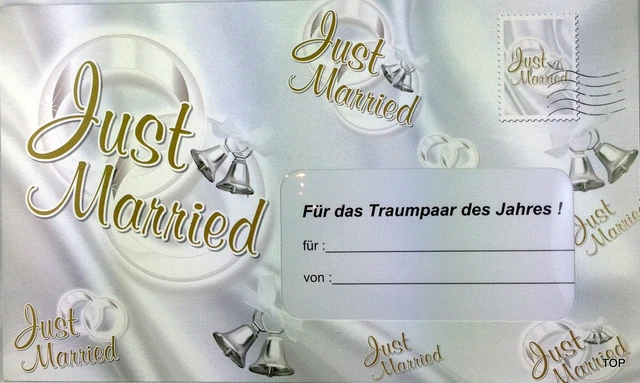 AFIE Hochzeitskarte 'Just Married' Mit Umschlag – Für Motorrad-Biker Paare, FSC-zertifiziert, 11,5x19 Cm