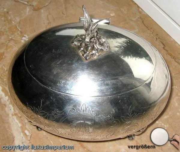 *Zuckerdose Dose in aus 800er Silber für Zucker Antike Jugendstil Frühstück