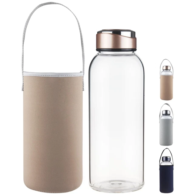 Gourde En Verre Borosilicate 1,5 Litre – Avec Filtre à Thé Et Housse | Parfaite Pour Sport, Bureau - 9